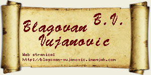 Blagovan Vujanović vizit kartica